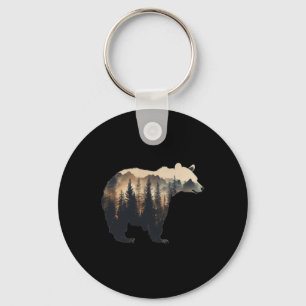 Nature Forest Mountains Trees Wildlife Men Women A Keychain