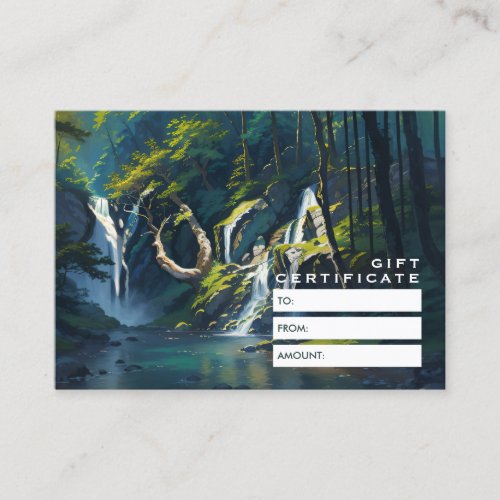 Nature Forest YOGA Hidden Text Meditation Teacher  Discount Card