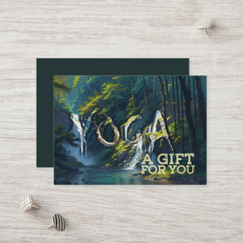 Nature Forest YOGA Hidden Text Meditation Teacher Discount Card