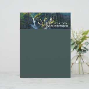 Nature Forest YOGA Hidden Text Meditation Teacher Letterhead
