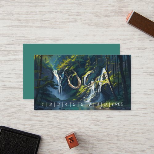 Nature Forest YOGA Hidden Text Meditation Teacher Loyalty Card