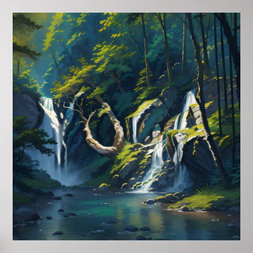 Nature Forest YOGA Hidden Text Meditation Teacher Poster