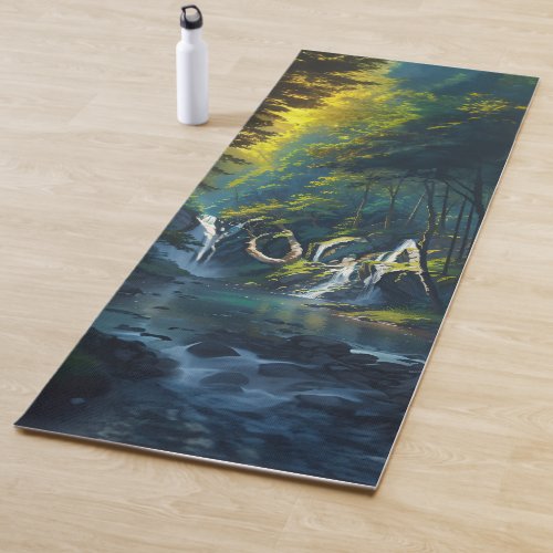 Nature Forest YOGA Hidden Text Meditation Teacher Yoga Mat