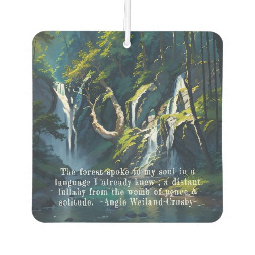 Nature Forest YOGA Hidden Text Reiki Master Quotes Air Freshener