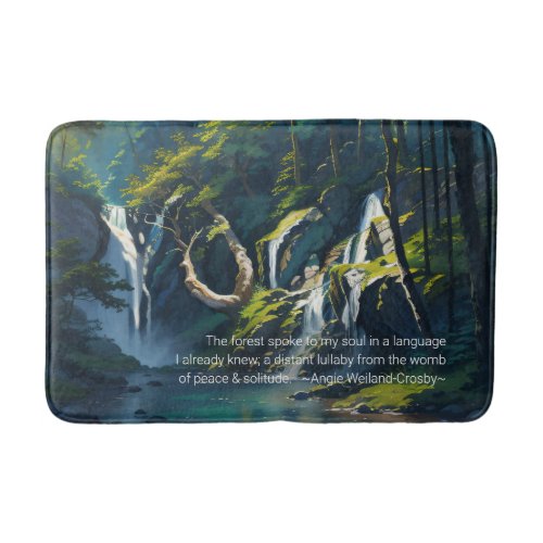 Nature Forest YOGA Hidden Text Reiki Master Quotes Bath Mat