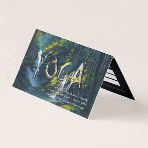 Nature Forest YOGA Hidden Text Reiki Master Quotes Business Card