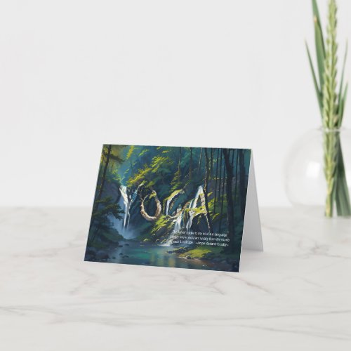 Nature Forest YOGA Hidden Text Reiki Master Quotes Card