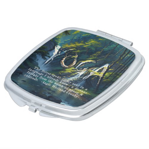 Nature Forest YOGA Hidden Text Reiki Master Quotes Compact Mirror