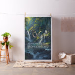 Nature Forest YOGA Hidden Text Reiki Master Quotes Fabric
