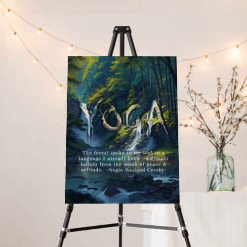 Nature Forest YOGA Hidden Text Reiki Master Quotes Foam Board