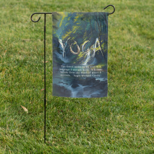 Nature Forest YOGA Hidden Text Reiki Master Quotes Garden Flag