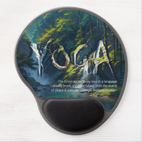 Nature Forest YOGA Hidden Text Reiki Master Quotes Gel Mouse Pad