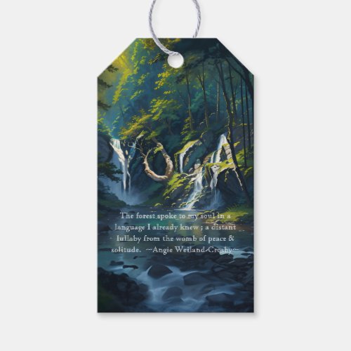 Nature Forest YOGA Hidden Text Reiki Master Quotes Gift Tags