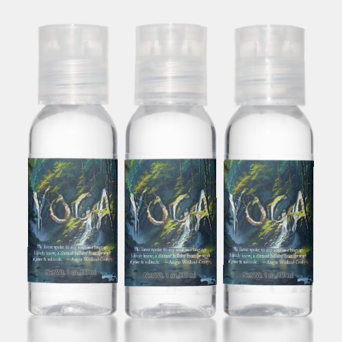 Nature Forest YOGA Hidden Text Reiki Master Quotes Hand Sanitizer