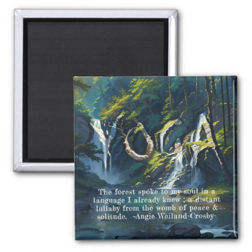 Nature Forest YOGA Hidden Text Reiki Master Quotes Magnet