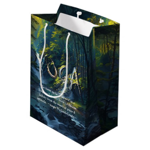 Nature Forest YOGA Hidden Text Reiki Master Quotes Medium Gift Bag