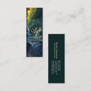 Nature Forest YOGA Hidden Text Reiki Master Quotes Mini Business Card