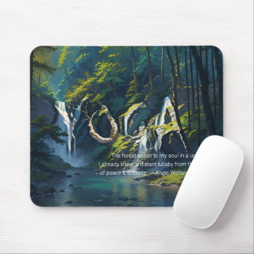 Nature Forest YOGA Hidden Text Reiki Master Quotes Mouse Pad