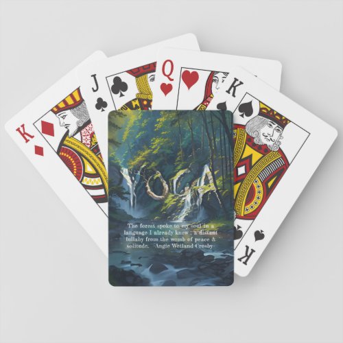 Nature Forest YOGA Hidden Text Reiki Master Quotes Poker Cards