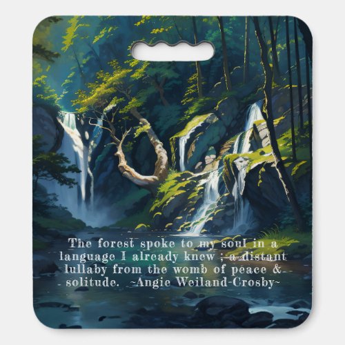 Nature Forest YOGA Hidden Text Reiki Master Quotes Seat Cushion