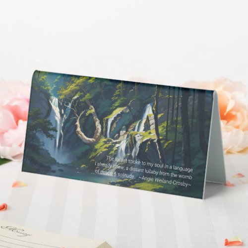 Nature Forest YOGA Hidden Text Reiki Master Quotes Table Tent Sign