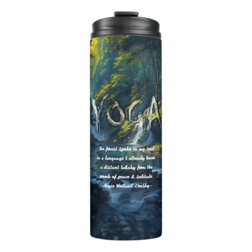 Nature Forest YOGA Hidden Text Reiki Master Quotes Thermal Tumbler