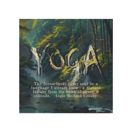 Nature Forest YOGA Hidden Text Reiki Master Quotes Wood Wall Art
