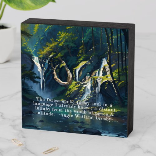 Nature Forest YOGA Hidden Text Reiki Master Quotes Wooden Box Sign