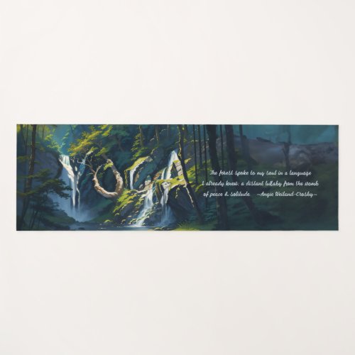 Nature Forest YOGA Hidden Text Reiki Master Quotes Yoga Mat