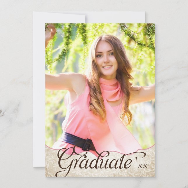 Nature Garden 2 Photo Graduation Announcement (Front)