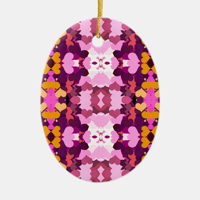 NATURE GARDEN FLOWERS CERAMIC ORNAMENT (Front)