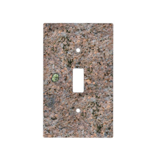 Nature Geology Neutral Rock Texture with Moss Light Switch Cover