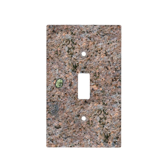 Nature Geology Neutral Rock Texture with Moss Light Switch Cover (Front)