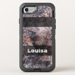Nature Geology Pinkish Rock Texture any Text OtterBox Defender iPhone SE/8/7 Case
