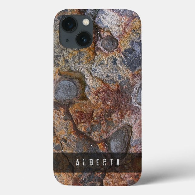 Nature Geology Unique Rock Texture Custom Name Case-Mate iPhone Case (Back)