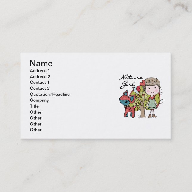 Nature Girl Business Card (Front)