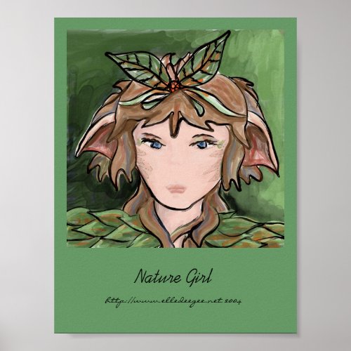 Nature Girl Card Poster