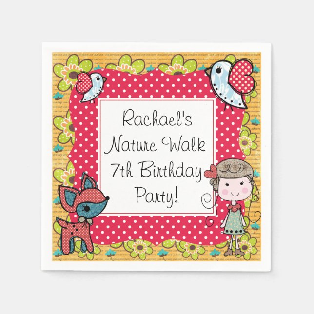 Nature Girl Disposable Paper Napkins (Front)