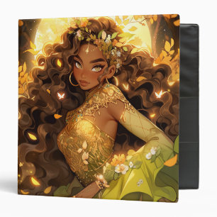 Nature Goddess African American Fantasy Art 3 Ring Binder