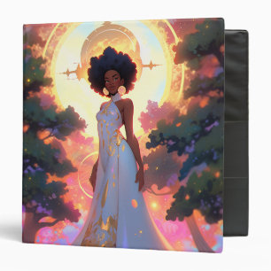 Nature Goddess African American Fantasy Art 3 Ring Binder
