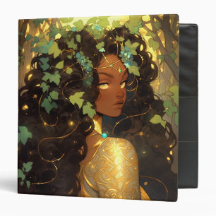 Nature Goddess African American Fantasy Art 3 Ring Binder