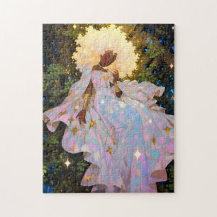 Nature Goddess African American Fantasy Art Jigsaw Puzzle
