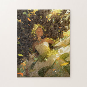 Nature Goddess African American Fantasy Art Jigsaw Puzzle