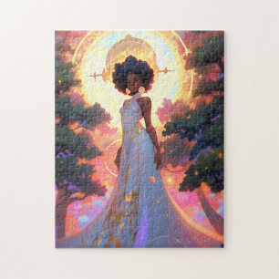 Nature Goddess African American Fantasy Art Jigsaw Puzzle