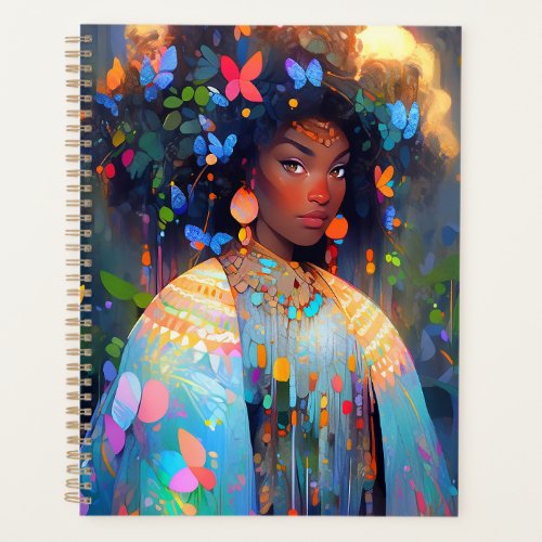 Nature Goddess African American Fantasy Art Planner