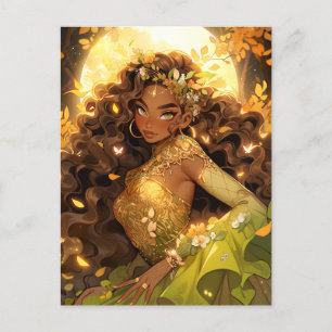 Nature Goddess African American Fantasy Art Postcard