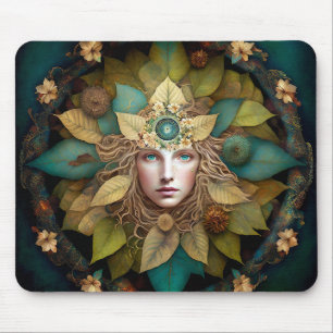 Nature Goddess Mandala Mouse Pad