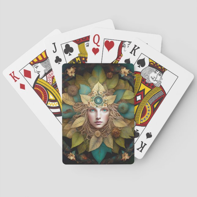 Nature Goddess Mandala Poker Cards (Back)
