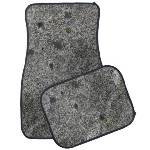 Nature Granite Rock with Green Moss Car Mat