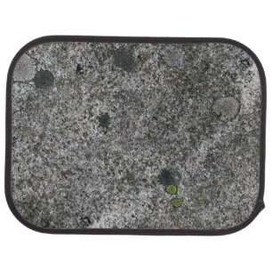 Nature Granite Rock with Green Moss Car Mat